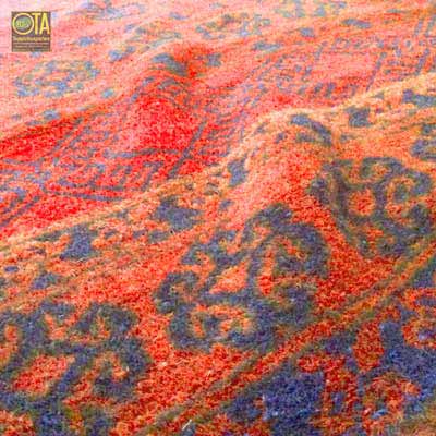 Beulen in einem Afghan-Teppich